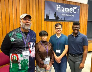 Jesse Alexander, Sullivan, Logan, and Nejon at the HamSci.org conference.